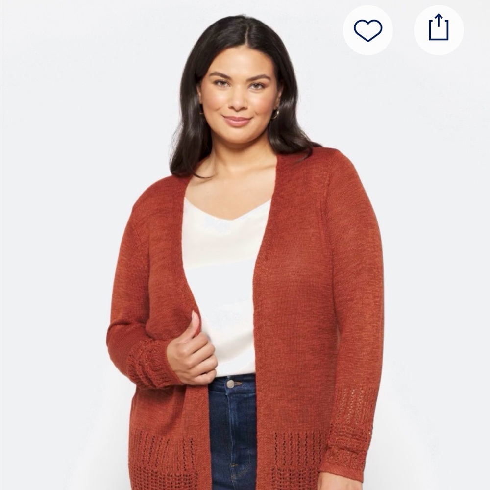 Lety & Me Women's Rust Cardigan - Picture 6 of 8